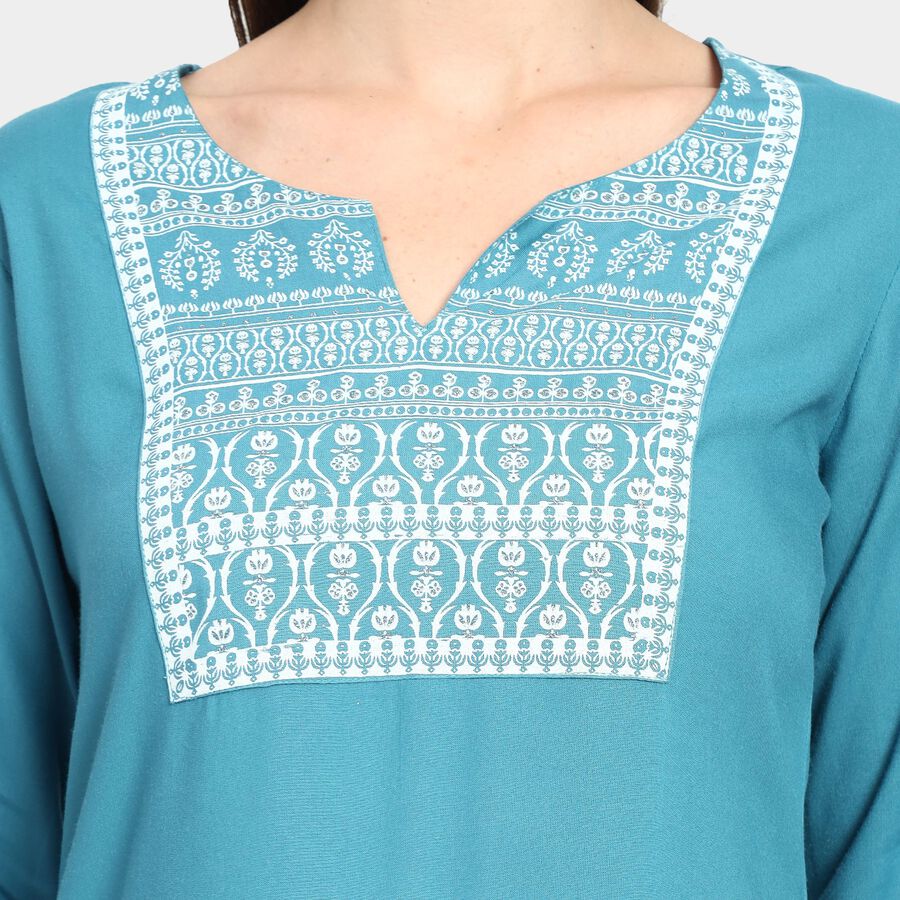 Ladies' Kurta, Mid Blue, large image number null