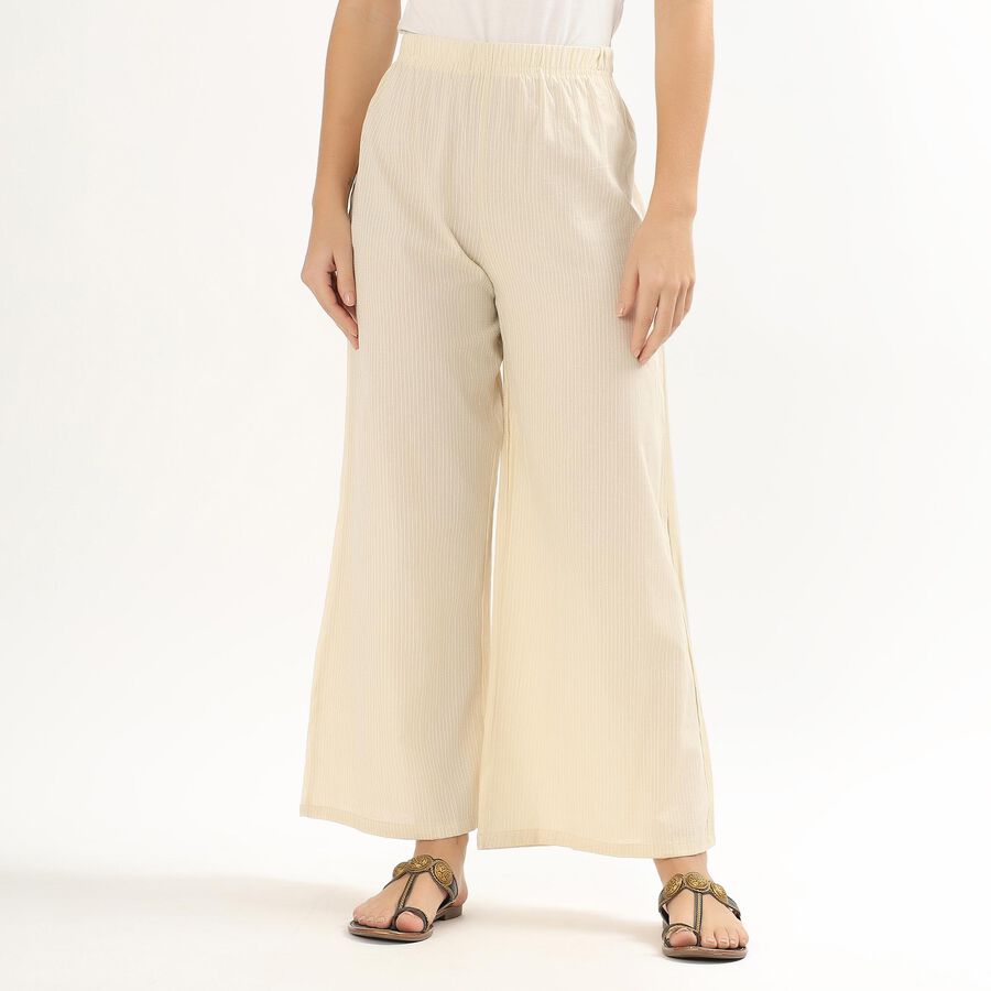 Women's Solid Regular Fit Palazzo, Beige, large image number null