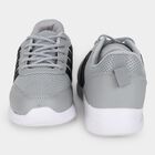 Men's Grey Lace-Up Sneakers, ग्रे, small