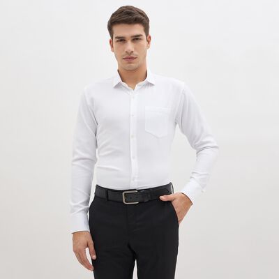 Men's Snow White Classic Formal Shirt