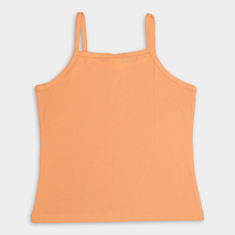 Girls' 100% Cotton Vest , पीच, large image number null