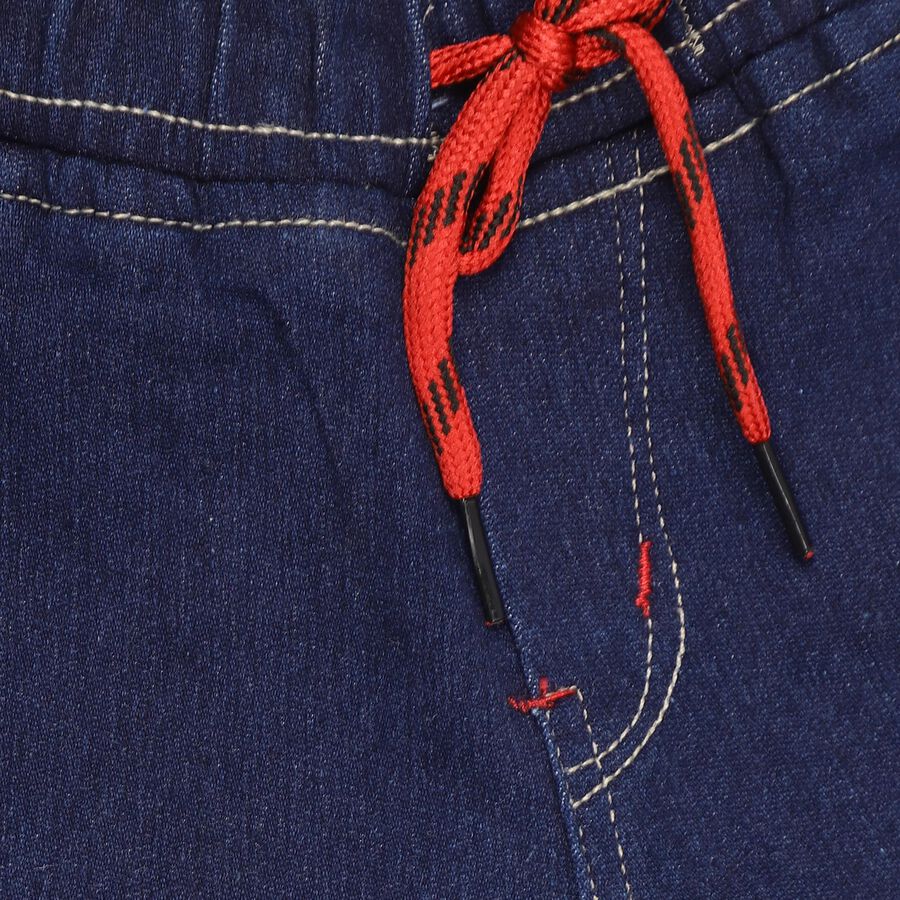 Boys' Deep Indigo Slim Fit Jogger Jeans, Dark Blue, large image number null