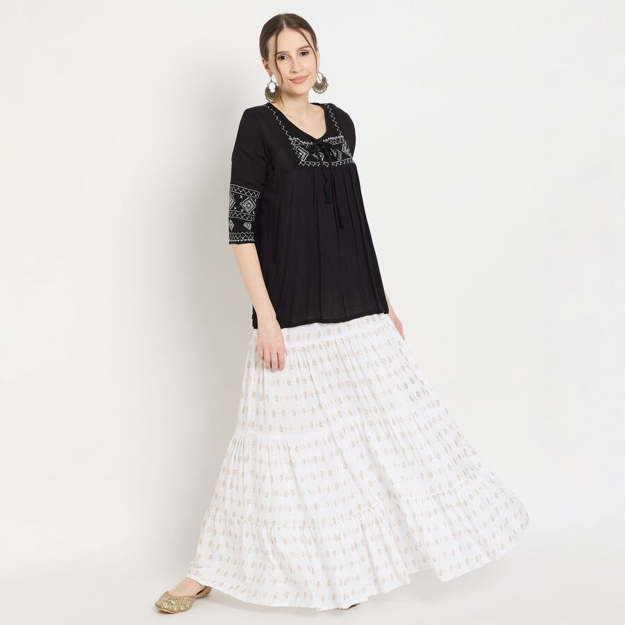 Ladies' Lehenga Skirt, Off White, large image number null