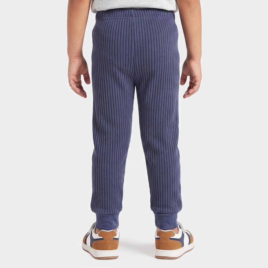 Boys' Navy Blue Long Johns Thermal, मध्यम नीला, large