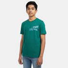 Boys' Half Sleeves T-Shirt, गहरा हरा, small