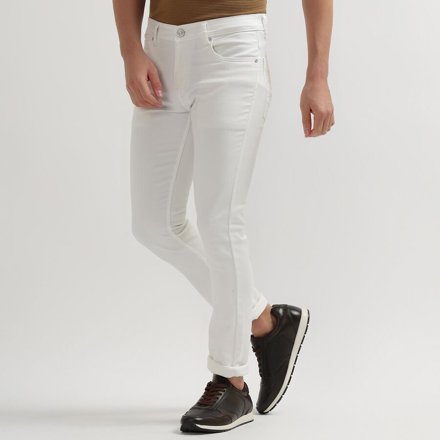Men's Skinny Jeans, सफ़ेद, large image number null