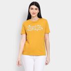 Ladies' Round Neck T-Shirt , मस्टर्ड, small image number null