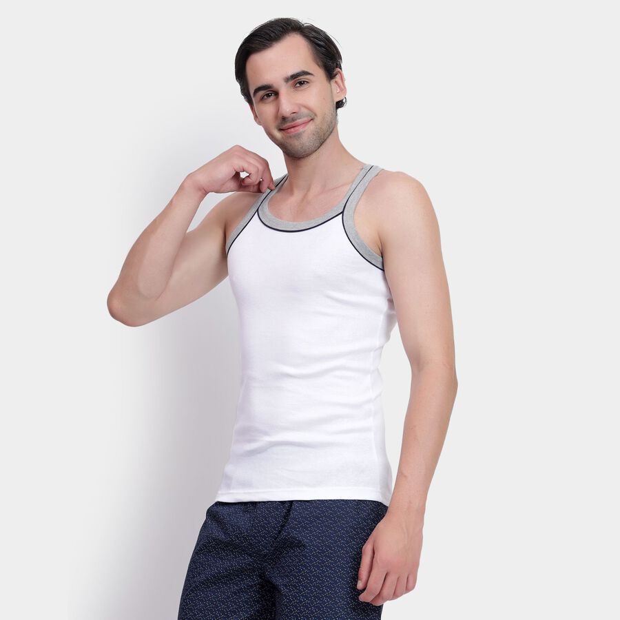 Men's Cotton Gym T-Shirt, सफ़ेद, large image number null