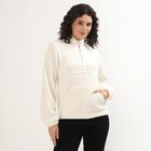 Women's Off-White High Neck Casual Sweatshirt, Off White, small image number null