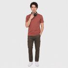 Men's Coral Cotton Round Neck Regular T-Shirt, Coral, small