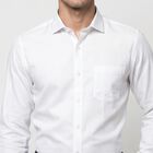 Men's White Formal Shirt, White, small