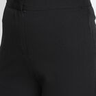Solid High Rise Flared Trousers, Black, small image number null