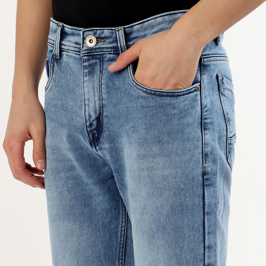 Men's Light Blue Regular Fit Classic Jeans, हल्का नीला, large image number null