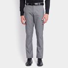 Men's Slim Fit Formal Trousers, हल्का ग्रे, small image number null