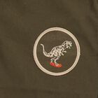 Boys' Olive Green Regular Fit Dinosaur Patch Jogger Trousers, ओलिव, small image number null