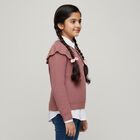 Girls' Dusty Rose Crew Neck Knit Pullover, Light Pink, small image number null