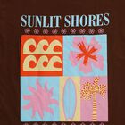 Girls' Rich Brown Cotton Round Neck Casual T-Shirt, भूरा, small