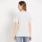 Round Neck T-Shirt, Ecru Melange, small image number null
