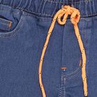 Boys' Stonewashed Blue Regular Fit Elasticated Jeans, Dark Blue, small image number null