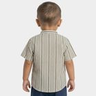 Infants Dark Grey Cotton Half Sleeve Classic Casual Shirt, Dark Grey, small