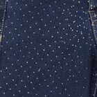 Girls' Dark Indigo Wide-Leg Polka Dot Jeans, Dark Blue, small image number null