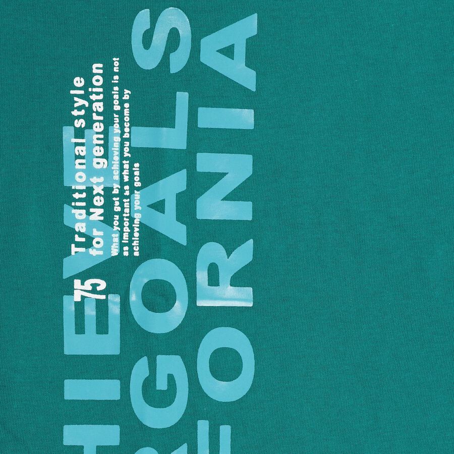 Boys' 100% Cotton Half Sleeves T-Shirt , Dark Green, large image number null