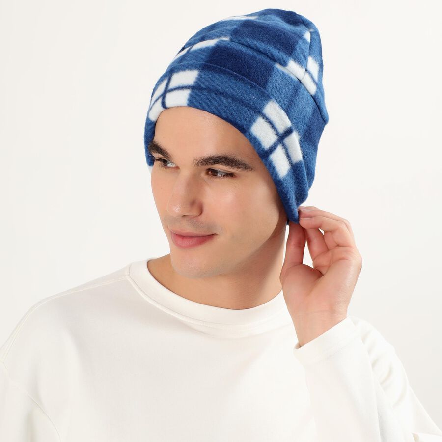 Men's Cap, गहरा नीला, large image number null