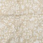 Boys Beige Cotton Printed Collar Regular Fit Shirt, Beige, small