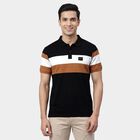 Men's Navy Blue Polo Neck Classic T-Shirt, Navy Blue, small