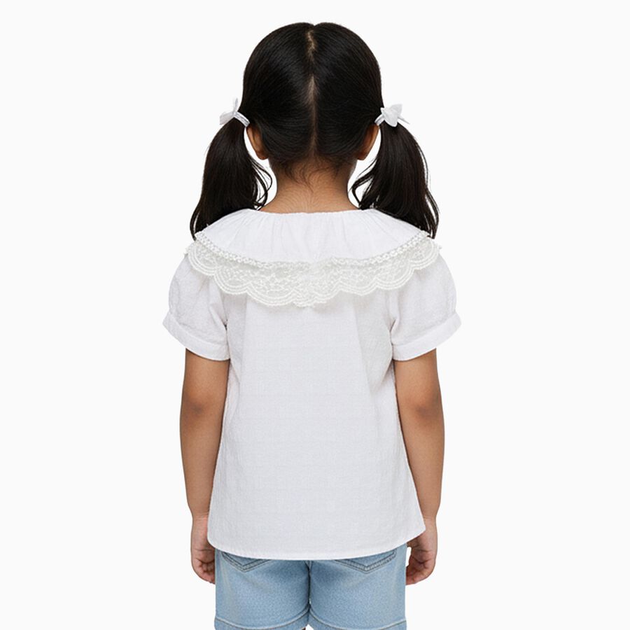Girls' T-Shirt, सफ़ेद, large image number null