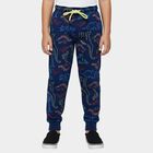 Boys' Midnight Navy Blue Regular Fit Dinosaur Printed Pyjama, Navy Blue, small