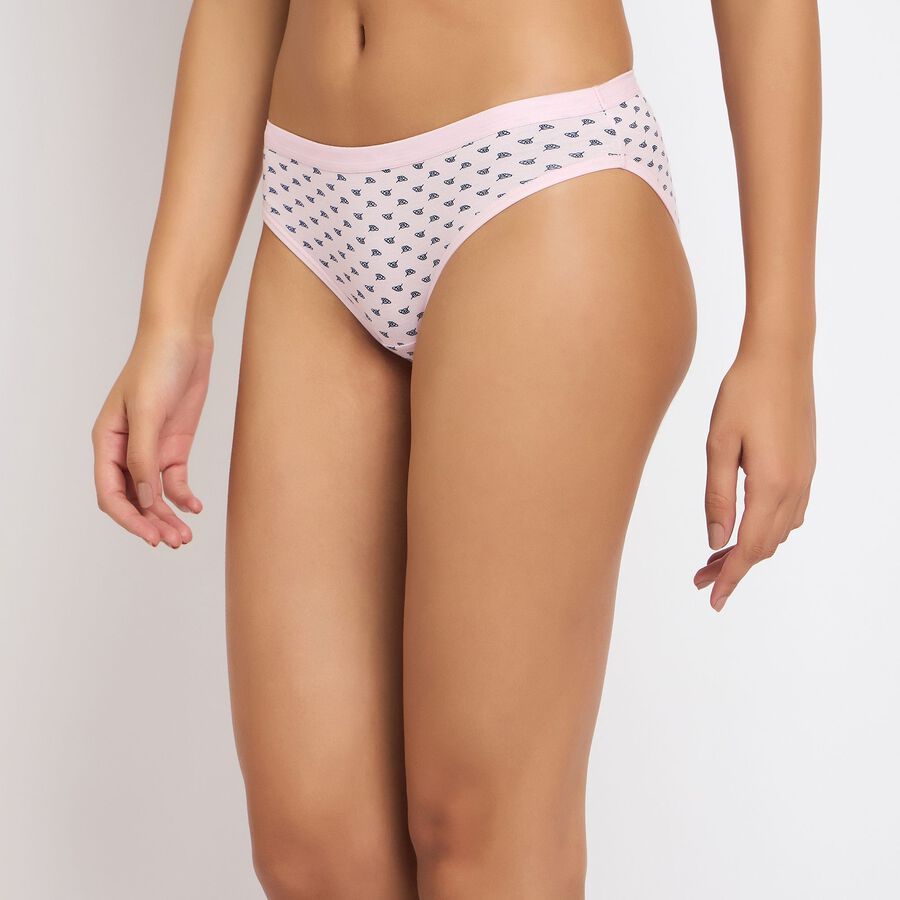 Ladies' 100% Cotton Panty, Light Pink, large