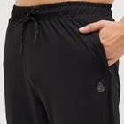 Men's Jet Black Regular Fit Cargo Track Pants, Black, small