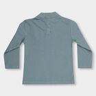 Infants' Muted Teal High Neck Casual T-Shirt, टील ब्लू, small image number null
