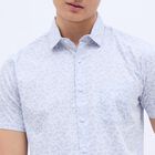 Men's Light Blue Cotton Regular Collar Casual Shirt, Light Blue, small image number null