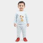 Infants' Light Blue Round Neck Graphic Print Baba Suit, Light Blue, small