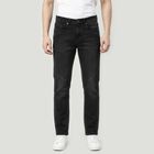 Men's Dark Grey Slim Fit Solid Jeans, गहरा ग्रे, small