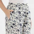 Women's Off-White Floral Printed Wide-Leg Palazzos, Off White, small image number null