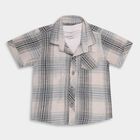 Infants Light Powder Blue Cotton Half Sleeve Classic Casual Shirt, Light Blue, small image number null