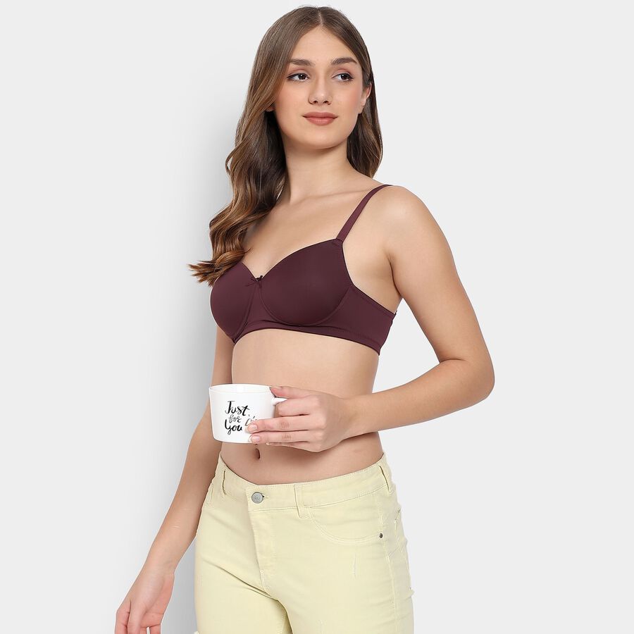 Ladies' Padded Bra, Brown, large image number null