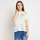Ladies' Round Neck T-Shirt, Off White, small image number null