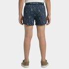 Boys' Navy Cotton Regular Fit Printed Briefs, Navy Blue, small