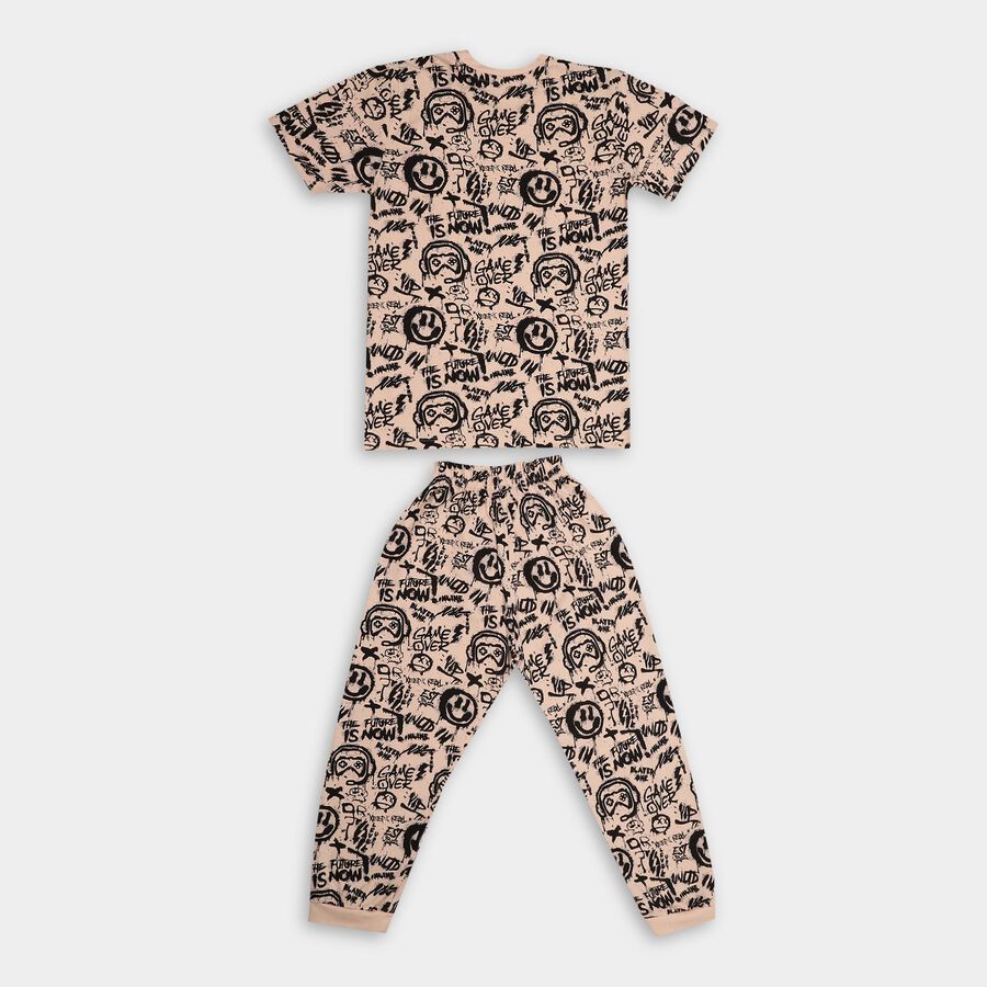 Boys' 100% Cotton Suit Night , गहरा पीला, large image number null