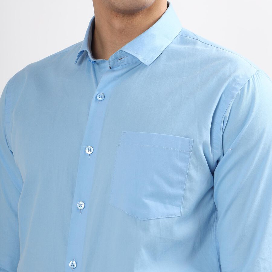 Men's 100% Cotton Formal Shirt , Mid Blue, large image number null
