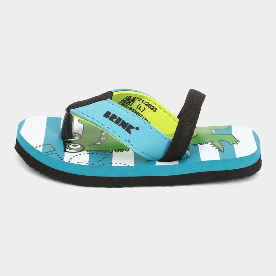 Kids Printed Slippers, फिरोज़ी, large image number null