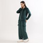 Women's Deep Forest Green Hooded Track suit, गहरा हरा, small image number null