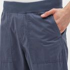 Men's Muted Steel Blue Slim Fit Elastic Waist Casual Trousers, Mid Blue, small