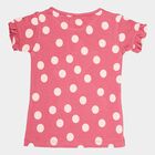 Girls Printed Short Sleeve T-Shirt, Rust, small image number null