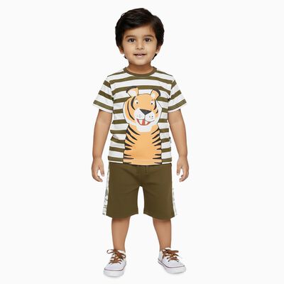 Boys' 100% Cotton Knit Baba Suit