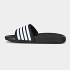 Men's Black Striped Slip-On Sliders, Black, small